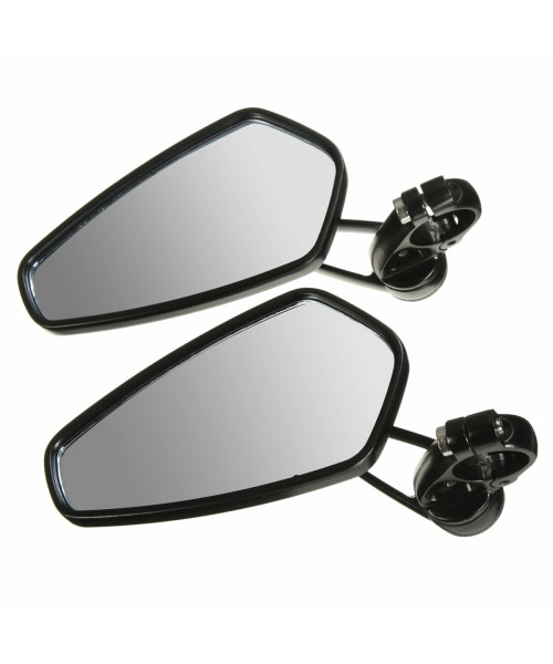 2Pcs 7/8 Inch 22mm Motorcycle Handle Bar End Rearview Side Mirrors Aluminum Universal