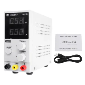 LONG WEI LW-K3010D 110V/220V 0-10A 0-30V Adjustable DC Power Supply Regulated Digital Laboratory Maintenance Switching Power Supply