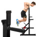 Dipping Station 43.5~67.5inch High 13 Levels Adjustable Weight Lifting Bench Barbell Stand Fitness Gym Home 550 Pound Loading