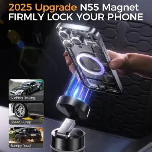 Car Vacuum Suction Phone Holder Double-Sided Suction Cup 360 Rotatable Multi-Angle Adjustable Ultra-Strong Vacuum Adsorption