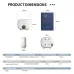 Briwellna P32 Tankless Water Heater 110V/220V On-Demand Hot Water Compact Size Smart Protection for Kitchen,Bathroom,Balcony