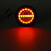 Rear Round Hamburger Led Tail Stop Lights Turn Signal Reverse Slim Lamp 12-24V