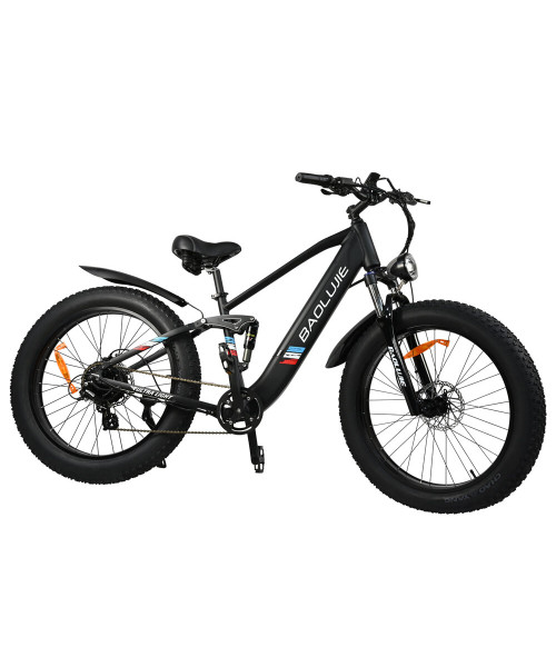 BAOLUJIE DP-2615 48V 12AH 500W 26*4.0inch Electric Bicycle 30-40KM Max Mileage 120KG Payload Electric Bike