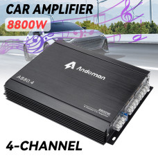 Andeman 4-Channel Car Amplifier 8800W Max 12V-13.8V High Power Compact Audio System
