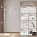 Janolia Floor lamp Lash Light for Eyelash Tech LED Half Moon Light Lash Lamp Esthetician Light Adjustable Brightness 360Rotating for Lash Tech Tattoo Beauty