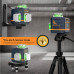 CIGMAN CM-701T 3x360 Laser Level 100ft Green Beam Self-Leveling Remote Control Rechargeable Battery with 1.5m Tripod IP54 Rating