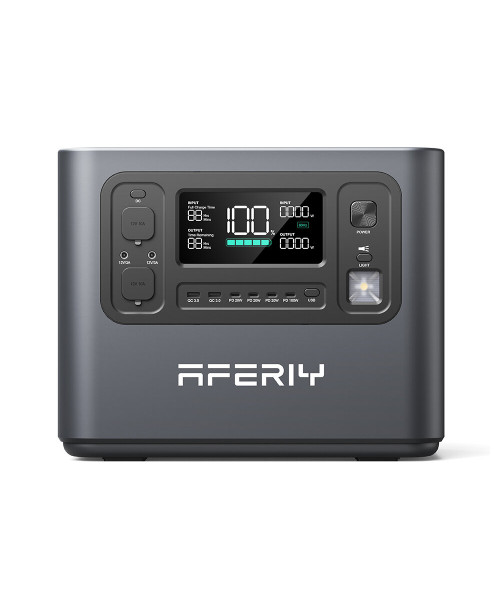 Aferiy P210 2400W 2048Wh LiFePO4 Battery Portable Power Station UPS Pure Sine Wave, 13 Output Ports,1.5 Hours Fast Charging, Solar Generator for Outdoor Camping RV Home Emergency Backup Power