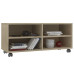 TV Cabinet with Castors Sonoma Oak 35.4"x13.8"x13.8" Chipboard