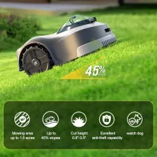 N2000 Robot Lawn Mower RTK GPS Vision Mapping AI Boundary No Wire Multi Zone Obstacle Avoidance Quiet Cutting Height Adjustable Waterproof 6000m