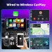 2 in 1 Wired to Wireless CarPlay Android Auto Adapter Plug & Play Voice Assistant with BT 5.0 5GHz WiFi
