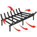 SINGLYFIRE Fireplace Grate 24 inch Heavy Duty Solid Steel Fireplace Log Holder 3/4" Bar Fire Grate Wrought Iron Wood Stove Holder Firewood Burning Rack for Indoor Outdoor Chimney Hearth Kindling Tool
