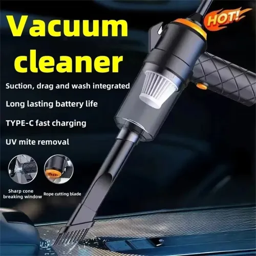 6000Pa Portable Multi Function Car Vacuum Cleaner High Suction Washing and Blowing Outdoor Indoor Use