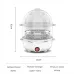 350W Electric Egg Cooker 7 Eggs Capacity 360 Steaming Multifunctional Food-grade Material Quick Heating for Breakfast