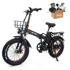 DRVETION AT20 Electric Bike 48V 20Ah Battery 750W Motor 20*4.0inch Tires 90-120KM Max Mileage 150KG Max Load Folding Electric Bicycle