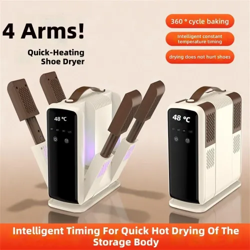 Tevorex Foldable Shoe Dryer Electric Shoe and Boot Dryer Timing Control Household Shoe Warmer Portable Heater For Socks Boots