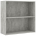 2-Tier Book Cabinet Concrete Gray 31.5"x11.8"x30.1" Chipboard