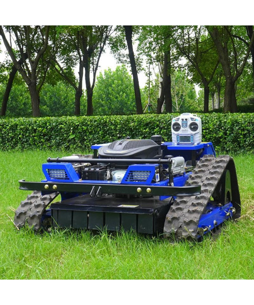 Remote Controlled Lawn Mower Adjustable Height Brushless Motor 500mm Cutting Width All Terrain Grass Cutter