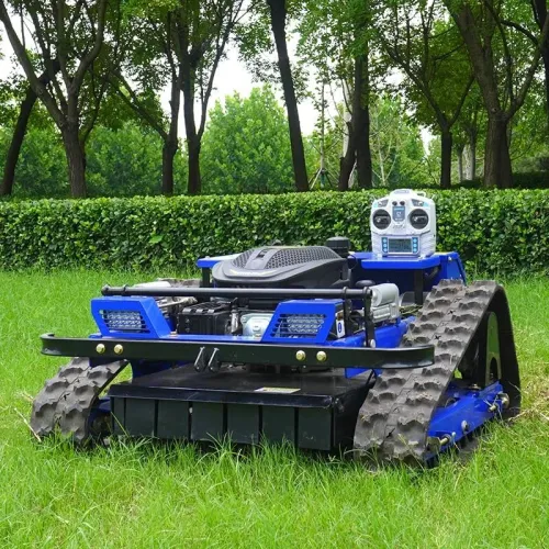 Remote Controlled Lawn Mower Adjustable Height Brushless Motor 500mm Cutting Width All Terrain Grass Cutter
