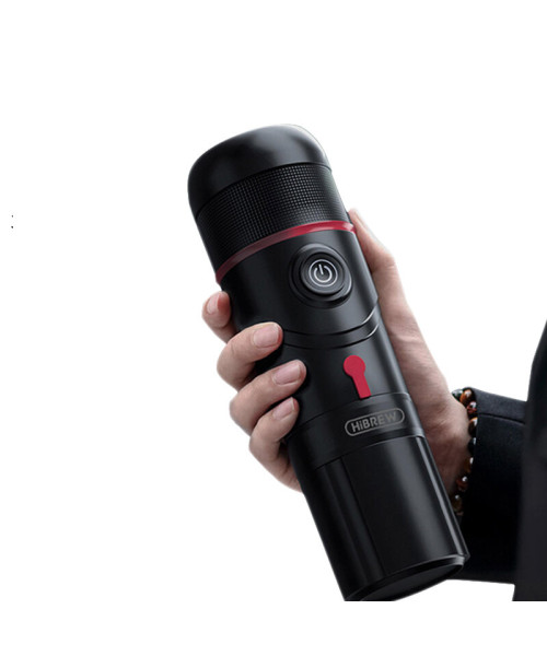 HiBREW H4 Multifunctional Portable Coffee Machine Adapter & Storage Bag & Foldable Holder Compatible with NS Capsules DG Capsules & Ground Coffee for Outdoor Activities