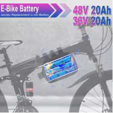 [EU/USA Direct] HANIWINNER HA201 48V 20Ah 960Wh Universal DIY E-Bike Battery - Powered by High-Quality 18650 Lithium-ion Cells | 30A BMS | Waterproof | with Charger | Fits 48V 250W-1000W Motor