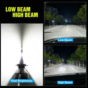 H1 / H3 / H4 / H7 / 9005 / 9006 Pair Mini Car Headlight 15000LM/Pair 12V LED Lights Turbo Lamp 6000K Color Temperature