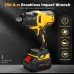 Cordless Impact Wrench 1/2 Inch Drive Brushless Motor 750Nm Torque 3-Speed Modes 2000 RPM 20V 15000mAh Battery LED Light Power Tool