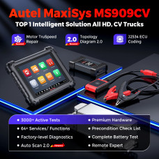 Autel MaxiSys MS909CV 9.7 Inch Display Car Diagnostic Tool Android 10 3000 Active Tests for HD Equipment And Commercial Vehicles Smarter Than MS908cvCV II / M908CV