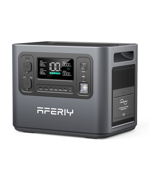 Aferiy P210 2400W 2048Wh Portable Power Station +1* S400 400W Solar Panel, LiFePO4 Solar Generator UPS Pure Sine Wave Camping RV Home Emergency Portable Backup Power