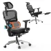 NEWTRAL NT002 Ergonomic Office Chair PRO VERSION with Footrest High Back Desk Chair with Unique Adjustable Lumbar Support Backrest Seat Depth Adjustment Tilt Function 4D Armrest Recliner Chair for Home Office