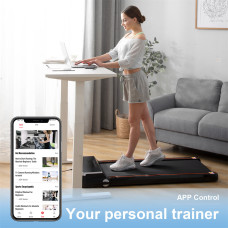 FYC JK30F-9 Under Desk Treadmill 2.5HP Power Motor 6km/h Max Speed 100KG Weigh Capacity APP Control bluetooth Music LED Display Installation-free Running Fitness for Home Gym Workouts