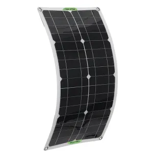 25W Protable Solar Panel Kit Dual DC USB Charger Kit w/ 60A/100A Solar Controller