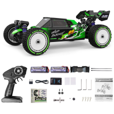 JIUSI WB12 PRO RTR 1/12 2.4G 4WD 80km/h Brushless RC Car 3S High Speed Off-road Truck Remote Control Racing Car Competitive Vehicles Models Metal Chassis Differential CVD Drive Shaft Rocket Motor Oil Filled Shocks Toys