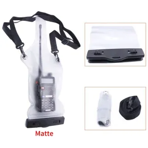 Waterproof Walkie Talkie Pouch Water Resistant Dustproof Case for Motorola Baofeng UV-5R BF-888S UV5R UV-13 Transparent Matte PVC for Outdoor Activities