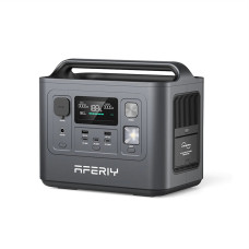 Aferiy P010 800W 512Wh LiFePO4 Portable Power Station +2* S100 100W Solar Panel, UPS Pure Sine Wave Camping RV Home Emergency Portable Solar Generator
