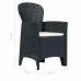 5 Piece Outdoor Dining Set Plastic Anthracite