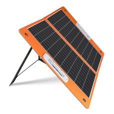 FlashFish 18V 60W Foldable Solar Panel Portable Solar Charger with DC Output USB-C QC3.0 for Phones Tablets Camping Van RV Trip