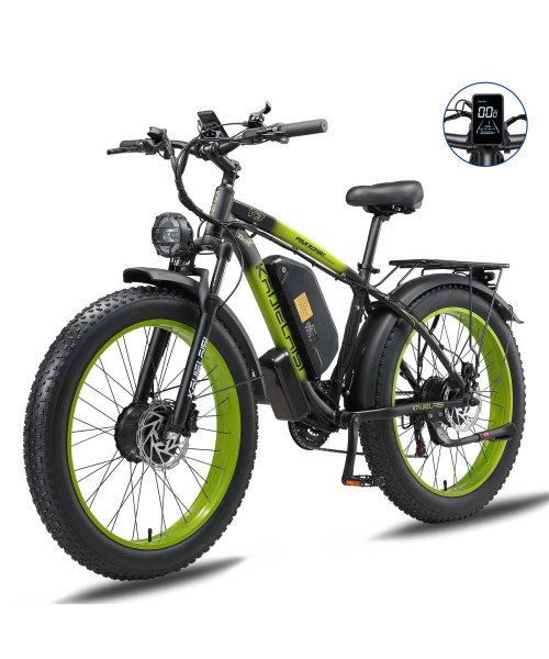 KETELES V3 Electric Bike 48V 1000W*2 Dual Motors 23AH Battery 26*4.0inch Tires 65KM Max Mileage 200KG Max Load Electric Bicycle