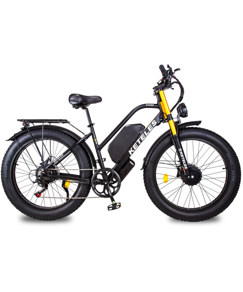 KETELES XF4000 Electric Bike 48V 23AH Removable Battery 1000W*2 Dual Motors 26inch Tires 90KM Max Mileage 200KG Max Load Electric Bicycle
