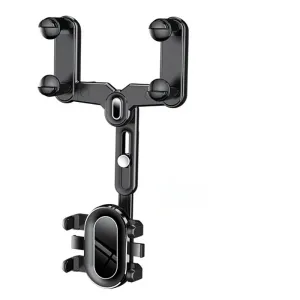 Car Rearview Mirror Bracket Extendable 360 Rotating Multifunctional Phone Mount for Navigation Reverse Mirror Holder