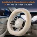 Car Plush Steering Wheel Cover Long Plush Warm Soft Non-slip Fits Round and D-shaped Wheels Comfortable and Stylish for Winter