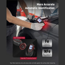KAIWEETS KOTC02 Paint Thickness Gauge Magnetic Non Magnetic Metal Tester 0-2999m High Accuracy Backlit Display Calibration Data Storage Automotive Industrial