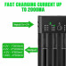 K4 4-Slot with USB Port Universal Rechargeable Li-ion Battery Charger for Flashlight RC Toys Home Tools Batteries Cell