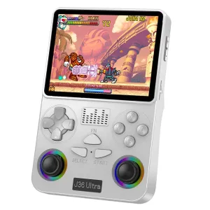 64G J36Ultra Handheld Game Console 3.5-inch Screen with RGB Joystick 8-Core A7 Processor 3000mAh Battery Retro Portable WiFi Gaming Player Console
