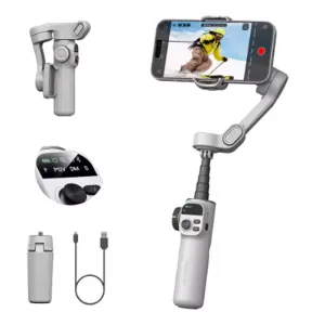 AOCHUAN Smart X2 3-Axis Smartphone Gimbal Built-in Extension Rod OLED Display Anti-shake Technology for iOS and Android