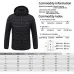 2 Zone Electric Heated Jacket Winter Intelligent USB Rechargeable Heating Cotton Coat Motorcycle Winter Smart Jacket