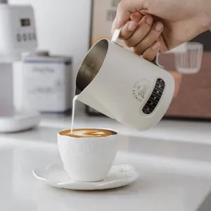 Bincoo 400ML/600ML Espresso Cup for Latte Art With Temperature Display Stainless Steel Latte Art Cup Professional Milk Foam Cup