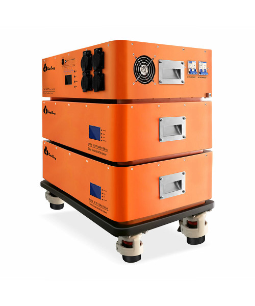Cloudenergy 48V 300Ah 15.36Kwh Stackable LiFePO4 Battery with 6kw Inverter 60A MTTP 10 Year Lifetime Perfect for Monitor RV, Solar, Energy Storage, Overland, Off-Grid CL48-S2