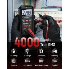 KAIWEETS KM200s Digital Multimeter True RMS 4000 Counts Auto Ranging AC DC Voltage Tester Non Contact Voltage Detector Smart Measurement