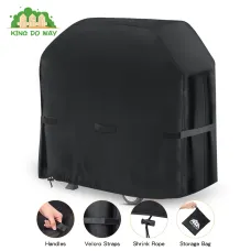 58 inch Grill Cover Heavy Duty Waterproof BBQ Grill Cover with Handle Straps Storage Bag and Shrink Rope Outdoor RipProof Dust-Proof Anti-UV for Weber Brinkmann Outback Char-Broil