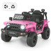 FUNTOK R05A 12V 7AH Kids Ride on Truck Car 5km/h Max Speed Safety Rechargeable Powered Electric Car for 3-8 Years Old Kids with Remote Control Bluetooth MP3 Player